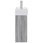vidaXL Meuble de salle de bain avec robinet Sonoma gris