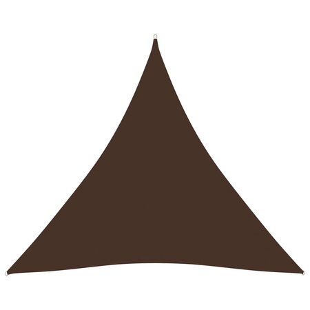 vidaXL Voile de parasol Tissu Oxford triangulaire 3x3x3 m Marron