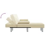 vidaXL Canapé-lit en forme de L crème 255x140x70 cm similicuir