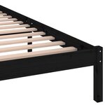 vidaXL Cadre de lit sans matelas bois massif de pin 200x200 cm noir