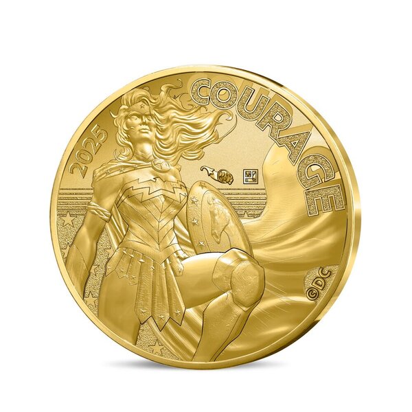 DC COMICS - Monnaie de 250€ Or WONDER WOMAN - COURAGE