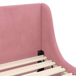 vidaXL Cadre de lit pour enfants avec tête de lit Rose 80 x 200 cm