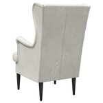 vidaXL Fauteuil Crème Velours