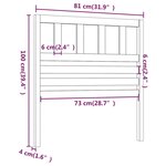 Vidaxl tête de lit blanc 81x4x100 cm bois massif de pin