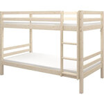 Lits superposés séparables enfant - 2 x 90 x 190 cm - Pin massif naturel - Sommier inclus