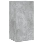 vidaXL Meuble TV muraux 4 Pièces avec lumières LED gris béton