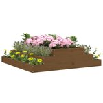 vidaXL Jardinière Marron miel 110x110x27 cm Bois massif de pin