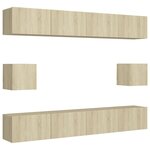 vidaXL Ensemble de meubles TV 6 Pièces Chêne sonoma Bois d'ingénierie