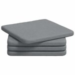 vidaXL Coussins de siège 4 pc tissu Gris clair 40 x 40 x 3 cm