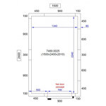 Chambre froide professionnelle - hauteur 2010 mm - combisteel -  - acier inoxydable1500 x 2400 2100x2100x2010mm