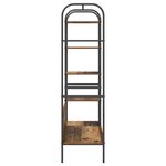 vidaXL Porte-vêtements avec étagères Vieux bois 120x44x160 cm Bois d'ingénierie
