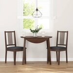 vidaXL Chaises à manger coussins 2 Pièces marron bois massif caoutchouc