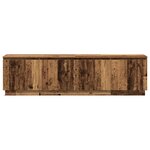 vidaXL Meuble TV avec LED Bois Vieilli 180x38x49 cm Bois d'ingénierie