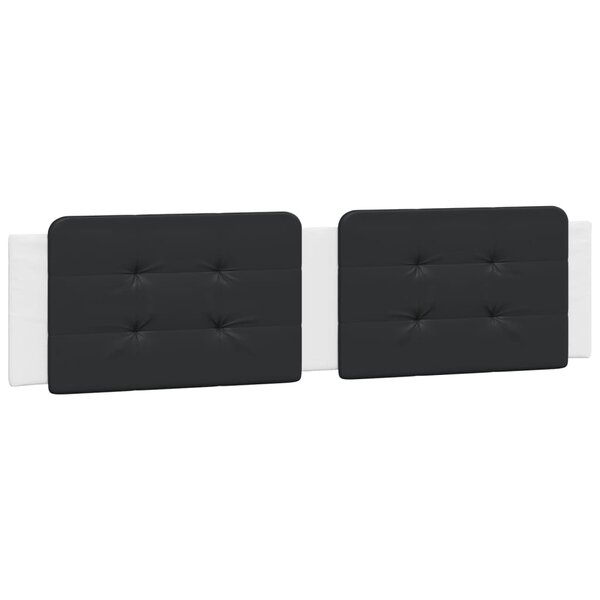 vidaXL Coussin de tête de lit Zadar noir et blanc 200 cm similicuir