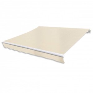 vidaXL Auvent pliable motorisé 600 cm Crème