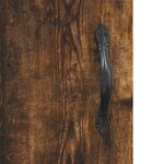 vidaXL Buffet haut Chêne fumé 34 5x34x180 cm Bois d'ingénierie