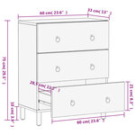 vidaXL Armoire latérale 60x33x75 cm bois massif de manguier