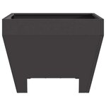 vidaXL Braise Noir 50 x 50 x 38 cm Acier laminé à froid