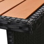 vidaXL Salon de jardin 5 Pièces avec coussins résine tressée noir