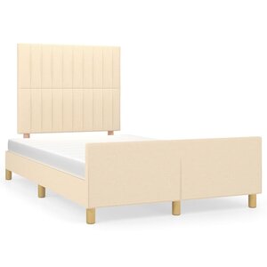 vidaXL Cadre de lit sans matelas crème 120x200 cm tissu