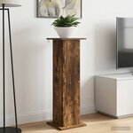 vidaXL Support de Plante 2 pc Chêne fumé 30 5 x 30 x 100 5 cm