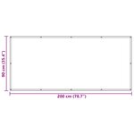vidaXL Écran de balcon 90 x 200 cm Oxford alu enduit de PU