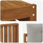 vidaXL Ensemble de canapés d'extérieur 6 Pièces Gris Naturel et Clair