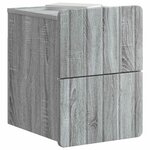 vidaXL Cabinet de chevet mural Sonoma gris 33 x 34 5 x 43 cm