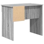 vidaXL Bureau Sonoma gris 90 x 49.5 x 75 cm Bois d'ingénierie