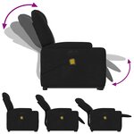 vidaXL Fauteuil inclinable de massage électrique Noir Tissu