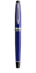 WATERMAN Expert Stylo plume, bleu, plume fine, attributs palladium, cartouche d’encre bleue, écrin