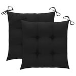 vidaXL Chaises pliables d'extérieur lot de 2 et coussins Bois d'acacia