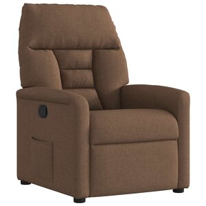 vidaXL Fauteuil inclinable Marron Tissu