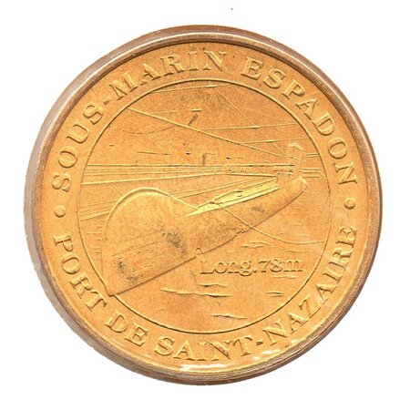 Mini médaille monnaie de paris 2009 - sous-marin espadon