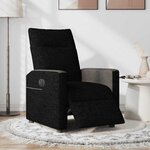 vidaXL Fauteuil inclinable électrique Noir Tissu