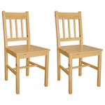 vidaXL Chaises à manger lot de 2 bois de pin