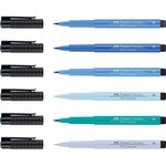 Feutre Pitt Artist Pen nuances de bleu étui de 6 FABER-CASTELL