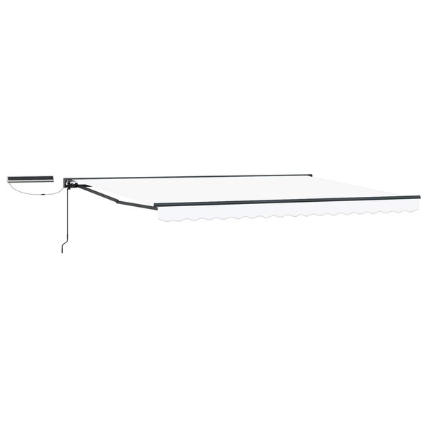 vidaXL Auvent rétractable électrique Blanc et anthracite 4 × 3 m