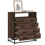 vidaXL Commode chêne marron 70x41x83 5 cm bois d'ingénierie