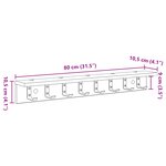 vidaXL Porte-manteau mural Blanc 80 x 10.5 x 10.5 cm Bois d'ingénierie