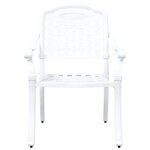vidaXL Chaise de jardin 2 Pièces Blanc 55 x 56 5 x 91cm Aluminium