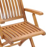 vidaXL Chaises de jardin lot de 2 et coussins noir Bois de teck massif