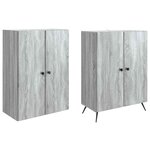 vidaXL Ensemble de Meubles 2 Pièces Sonoma gris Bois d'ingénierie
