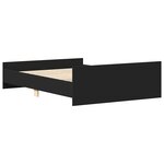 vidaXL Cadre de lit sans matelas noir 120x190 cm