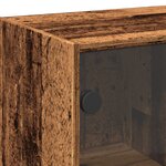 vidaXL Buffet haut avec portes vieux bois 68x37x142 cm bois ingénierie