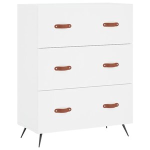 vidaXL Commode blanc 69 5 x 34 x 90 cm bois d'ingénierie