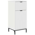 vidaXL Cabinet de salle de bain Blanc brillant 39 5 x 36 x 88 cm