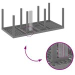 vidaXL Ensemble de salle à manger pour jardin 9 Pièces Gris clair
