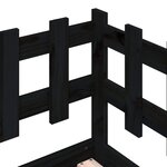 vidaXL Lit de jour Noir 90x200 cm Bois de pin massif