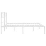 vidaXL Cadre de lit métal sans matelas et tête de lit blanc 183x213 cm